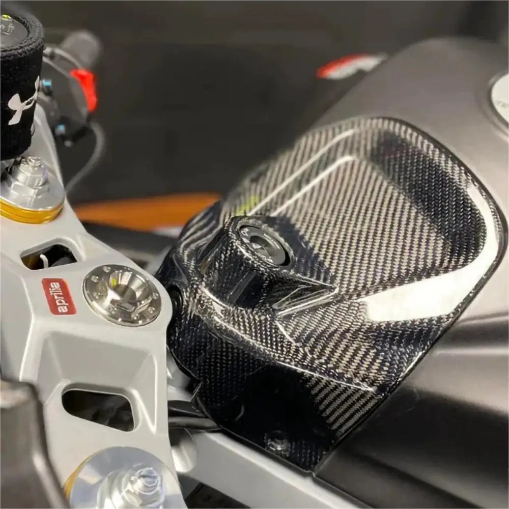 For Aprilia RS660 2020-2023 TUONO 660 2021-2023 100% Pure Dry Carbon Fiber Motorcycle Front Fuel Tank Key Ignition Cylinder Cov