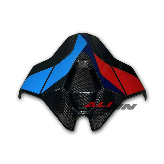 Dry Real Carbon Fiber Motorcycle Rear Whole Passenger Cover Seat Fairing Blue Red Printed for BMW S1000RR M1000RR 2023 2024 2025