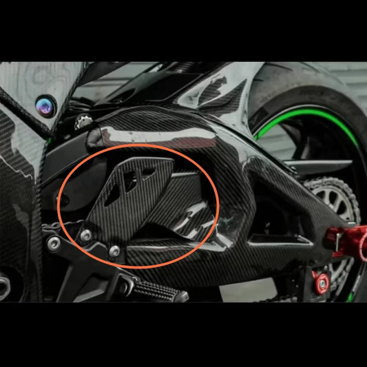 For KAWASAKI ZX-10R 2011-2024 Ninja ZX-10R/RR 11-24 Carbon Fiber Motorcycle Rear Footrest Wing Plate Heel Guards Rearset
