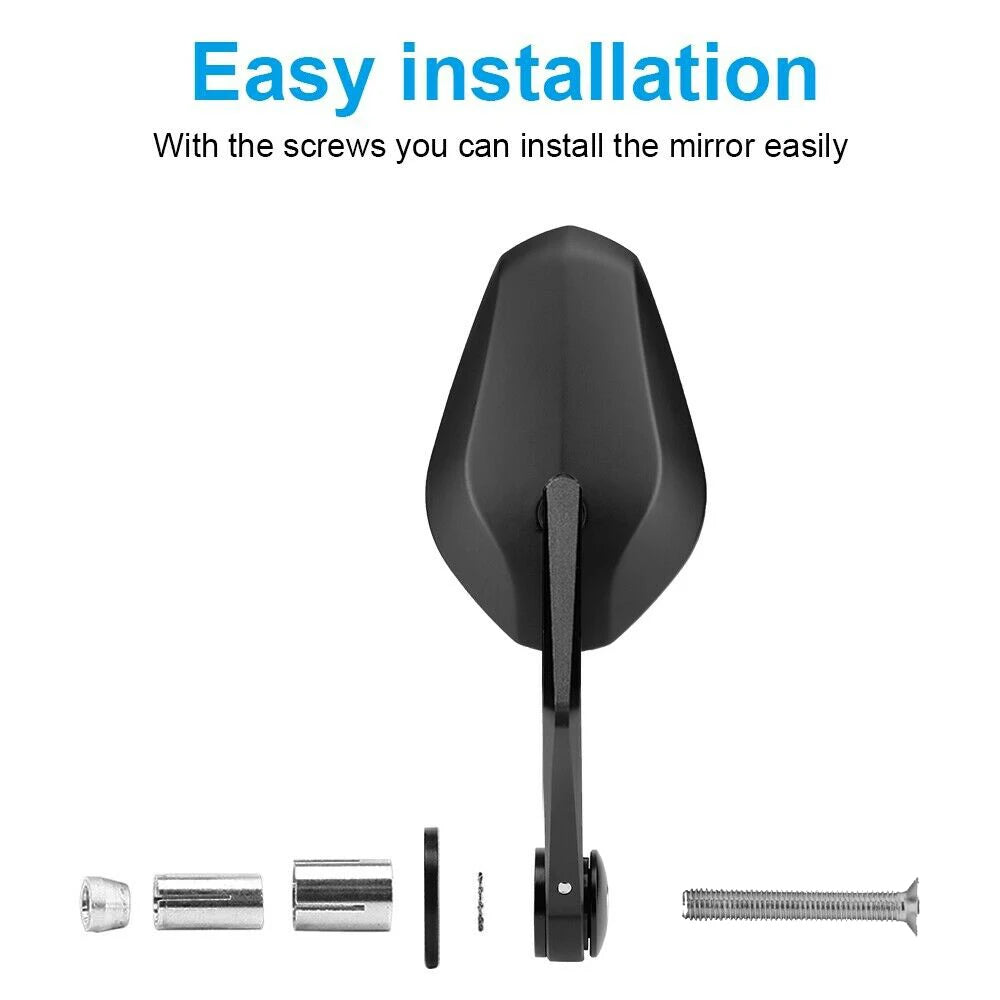 E-Mark Motorcycle Mirrors Handlebar End Mirror for Yamaha R6 R3 R1 Fz6 YZF Mt09 Mt07 Tmax 530 Tmax 500 Motorcycle Bar End Mirror
