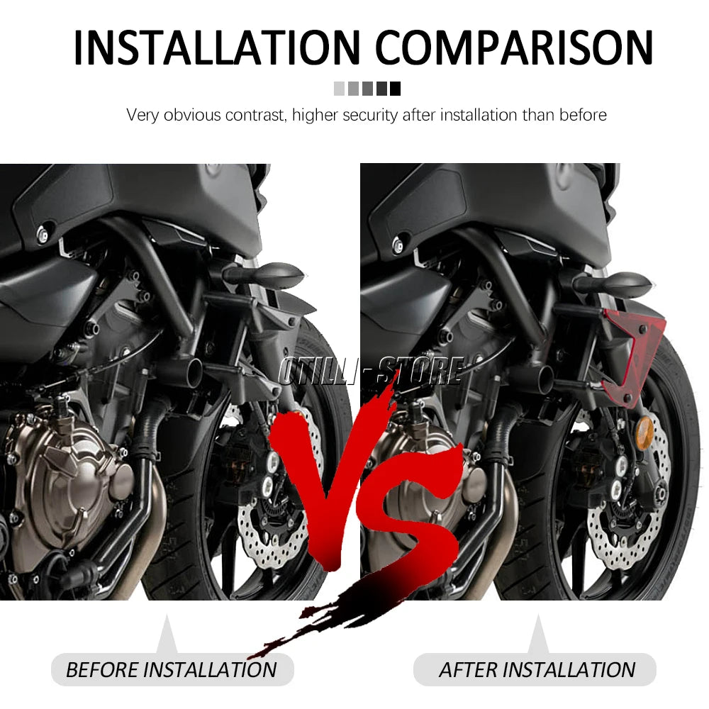 NEW Motorcycle Parts Side Downforce Naked Spoilers Fixed Wing Winglet Fairing Wings Deflectors for Yamaha MT07 MT 07 MT-07 2021
