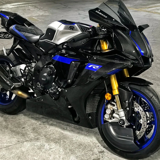 For YAMAHA R1 R1M Carbon Fiber Motorcycle Modification Accessories Front Brake Caliper Heat Dissipation Guide Wheel Cover Kits