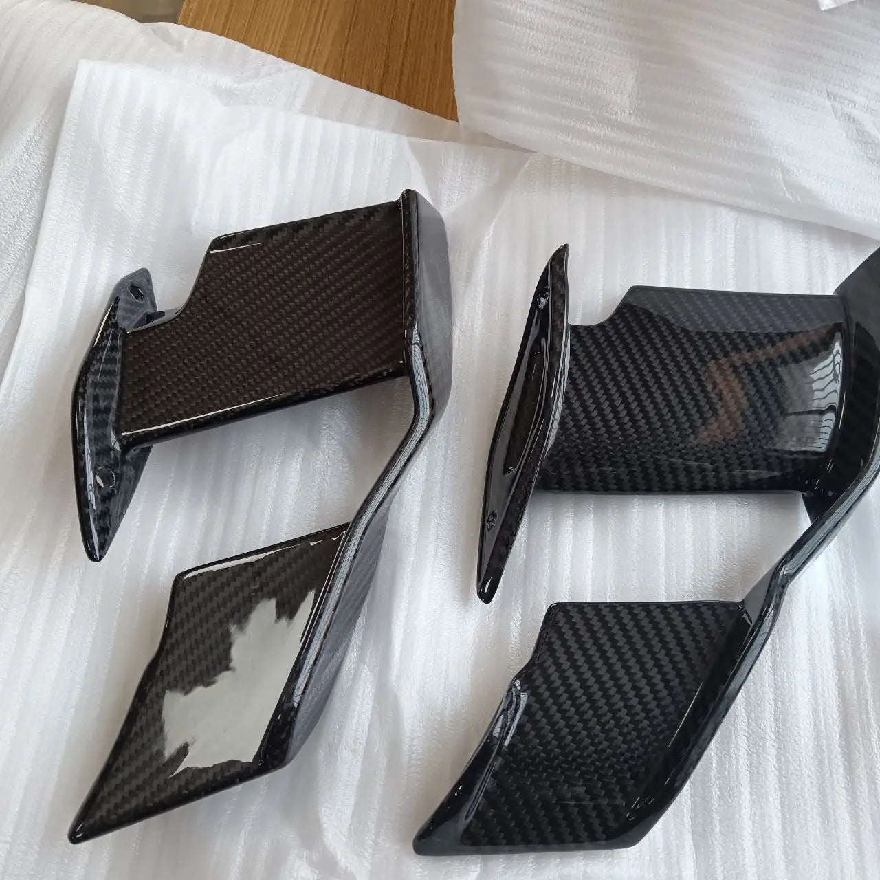 Carbon Fiber Side Winglets Wing Protector Cover Front Fairings for BMW S1000RR M1000R 2023 2024