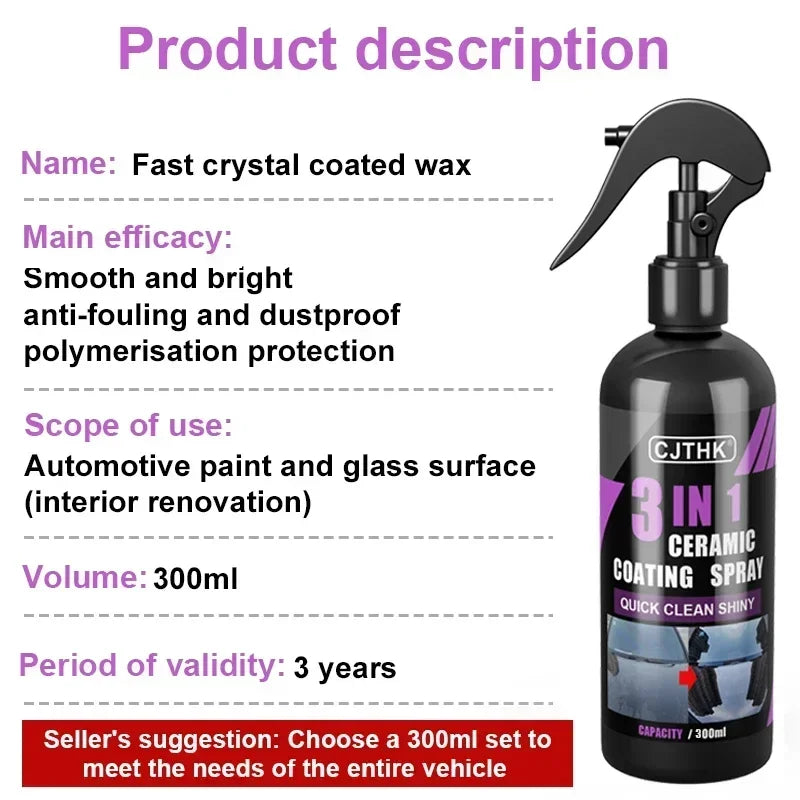 New 3-In-1 Motorcycle Car Ceramic Nano Coating Liquid Coatin Nano Crystal Hydrophobic Layer Polishing Paint Coating Agent