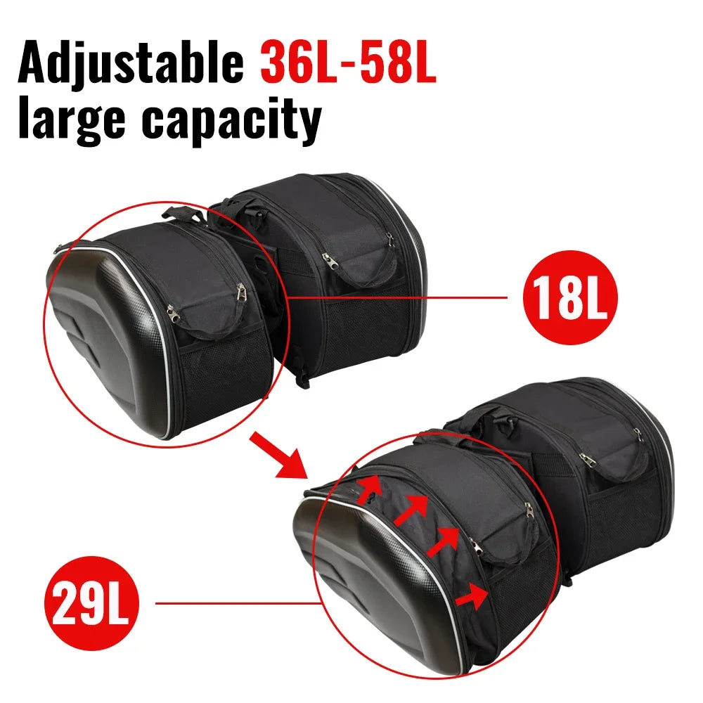 Newest Motorcycle Waterproof Racing Race Moto Helmet Travel Bags Suitcase Saddlebags + One Pair of Raincoat+Plastics