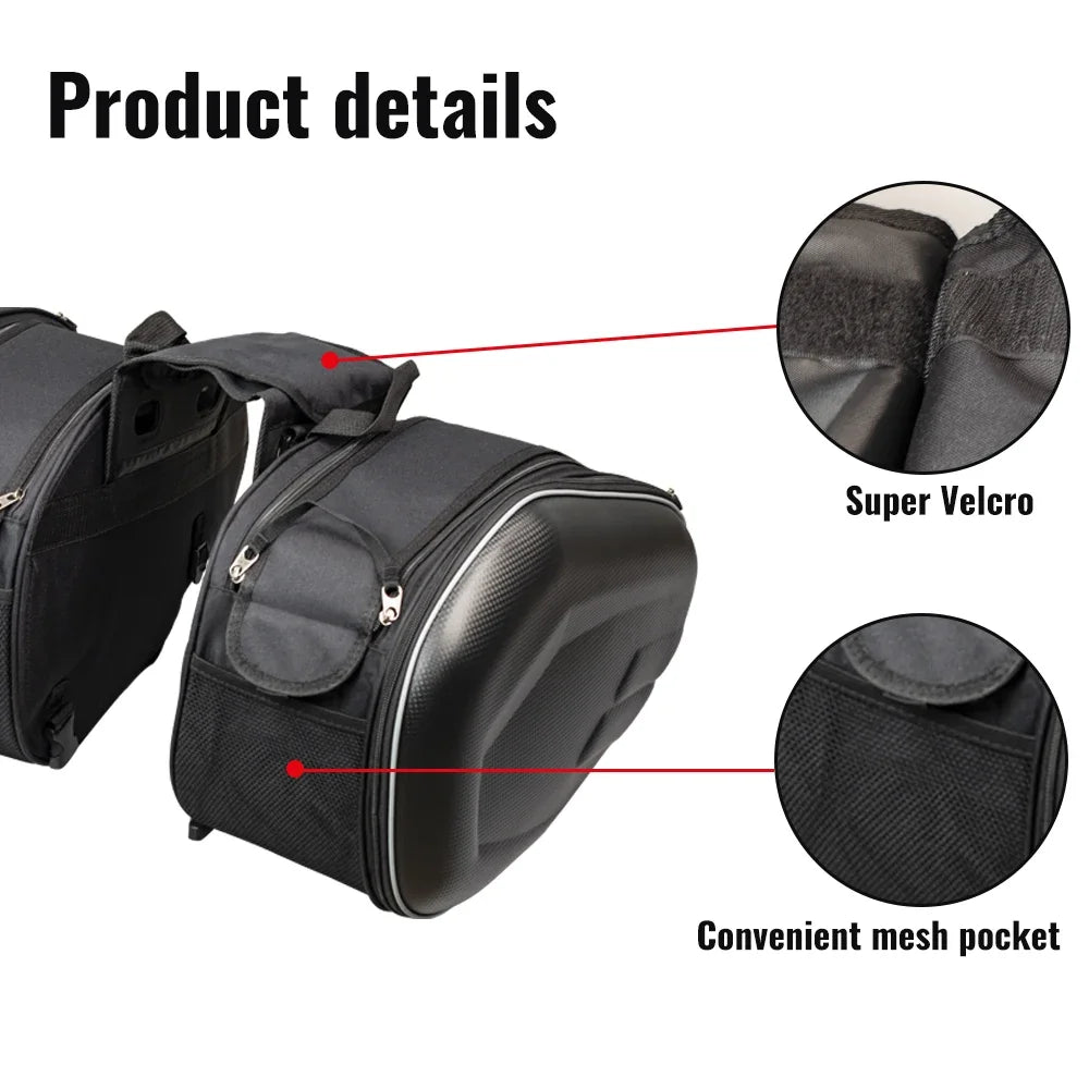 Newest Motorcycle Waterproof Racing Race Moto Helmet Travel Bags Suitcase Saddlebags + One Pair of Raincoat+Plastics