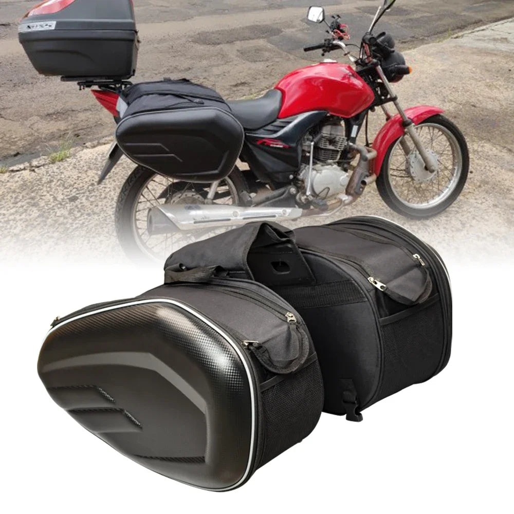 Newest Motorcycle Waterproof Racing Race Moto Helmet Travel Bags Suitcase Saddlebags + One Pair of Raincoat+Plastics