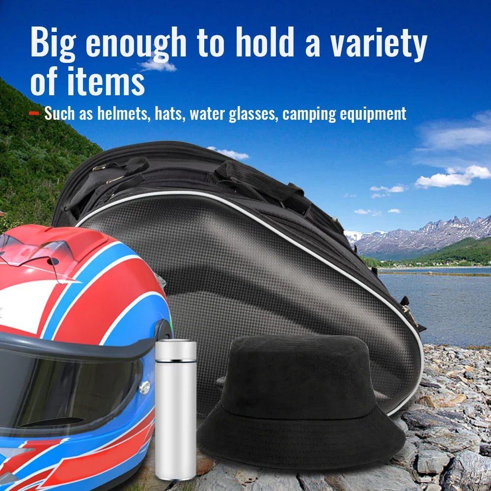Newest Motorcycle Waterproof Racing Race Moto Helmet Travel Bags Suitcase Saddlebags + One Pair of Raincoat+Plastics