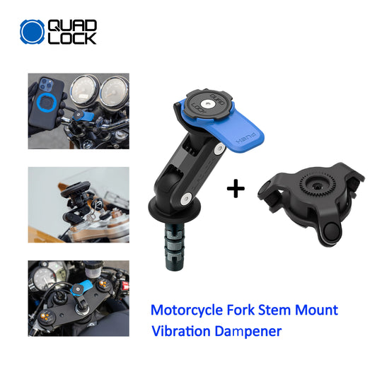 Quad Lock Phone Mount-Motorcycle Fork Stem Mount&Vibration Dampener