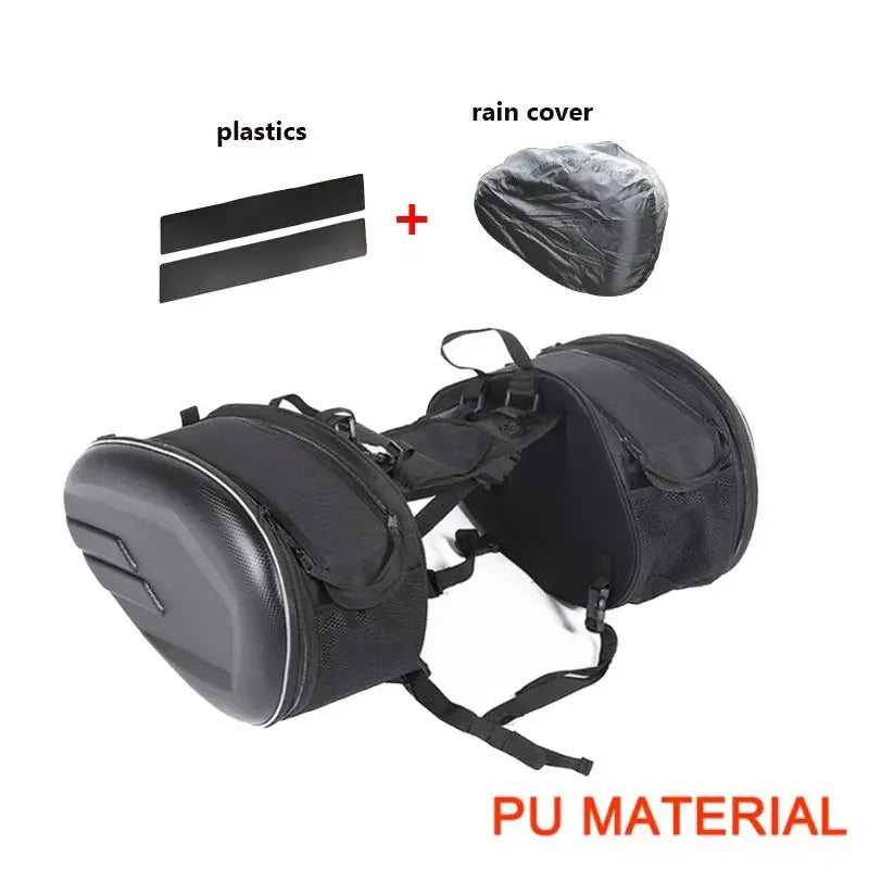 Newest Motorcycle Waterproof Racing Race Moto Helmet Travel Bags Suitcase Saddlebags + One Pair of Raincoat+Plastics